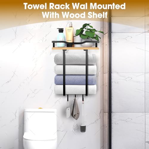 Towel Racks for Bathroom, Wall Mounted Towel Rack for Bathroom - Image 6