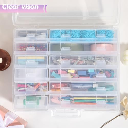 Plastic Storage Box Storage Boxes & Organizers (6 Medium+ 6 Small-Clear) - Image 3