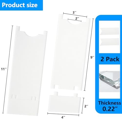 Clear Acrylic Couch Wall Spacer, 9-11 Inch Adjustable Couch Stopper 2-Pack - Image 2