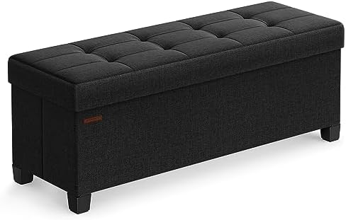 SONGMICS Storage Ottoman Bench, Foldable Foot Rest with Legs by SONGMICSbySONGMICSHOME