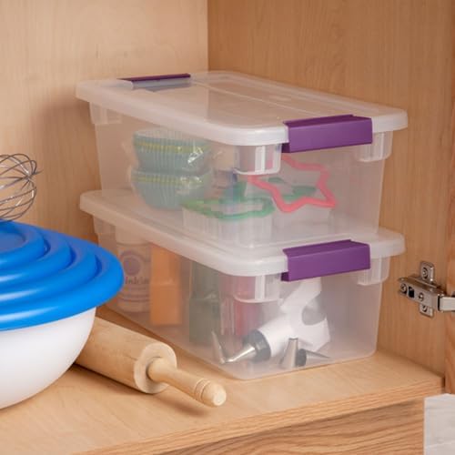 Sterilite ClearView Latch Boxes, Storage Bins with Lids, 6 Quart, 48-Pack - Image 5