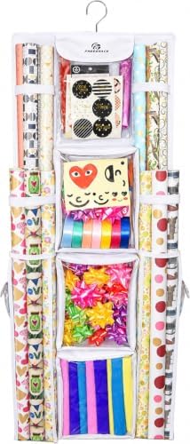 Freegrace Hanging Gift Wrap Organizer - Wrapping Paper Storage Bag, 41 Inch by Freegrace