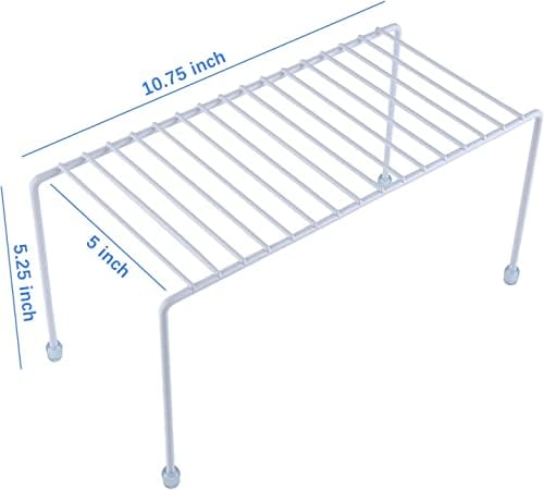 SIBAO Kitchen Shelves, Cabinet Organization Mini Storage Shelf, Storage Rack Organizer for Kitchen, Fridge, Cabinet, Bathroom (White 4) - Image 6