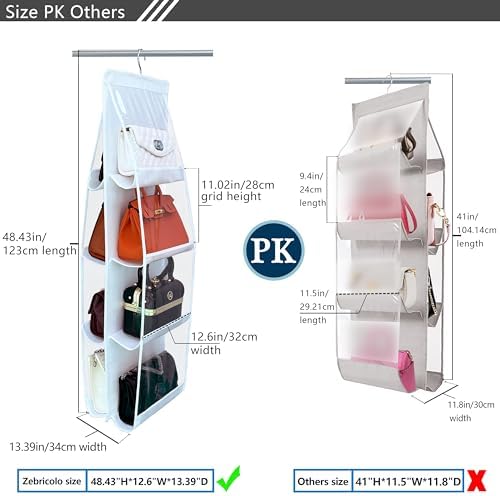 Purse Organizer for Closet, Heavy Duty Hanging Handbag Storage - Image 3