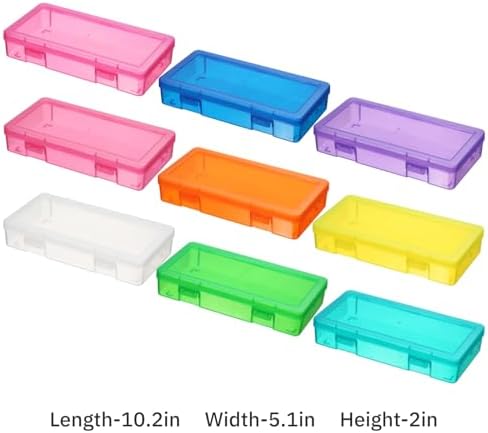 novelinks Clear Pencil Box and Small Plastic Storage Containers with Lids - Image 2