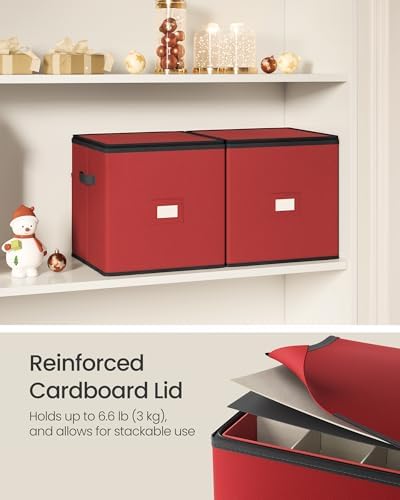 SONGMICS Christmas Ornament Storage Box, with 3 Inches 64 Slots - Image 6