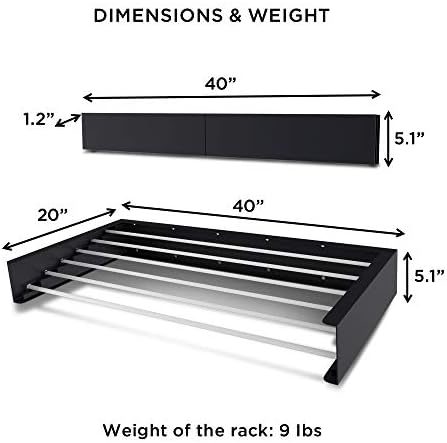 Step Up Laundry Drying Rack, Wall Mounted, Retractable Clothes Drying Rack, 60lbs Capacity, 20 Linear Ft, with Wall Template and Long Screwdriver Bit (40" White) - Image 4