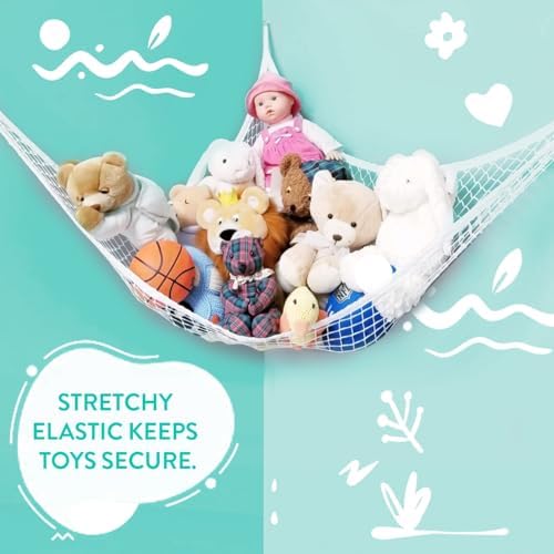 Prince Lionheart Jumbo Hammock for Stuffed Animals - Large Toy Hammock Storage for Toys and Stuffed Animals Net Ideal for Corners, Storage for Stuffies, Plushies, Squishmallows, and More - Image 5