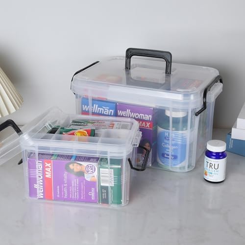 HEY FOLY 15qt Clear Plastic Storage Organizer Bin with Lid, 1-Pack - Image 2