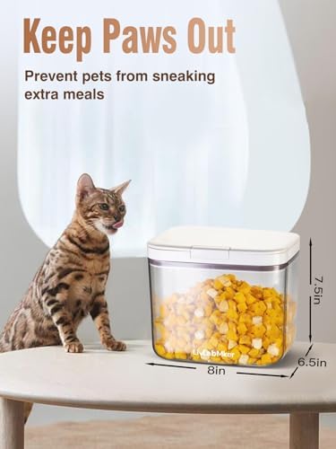 LivLab Mker 5-10 lb Airtight Dog Food Storage Container, White - Image 3