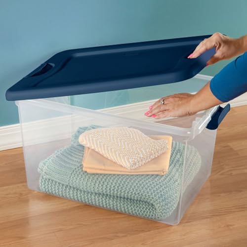 Sterilite Color Program, Large Clear Plastic Storage, 64 Quart, 6-Pack - Image 5