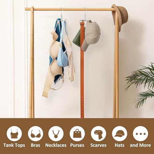 ZEDODIER Tie Hanger for Closet, Rotating Tie Organizer, Holds 8 Ties - Image 6