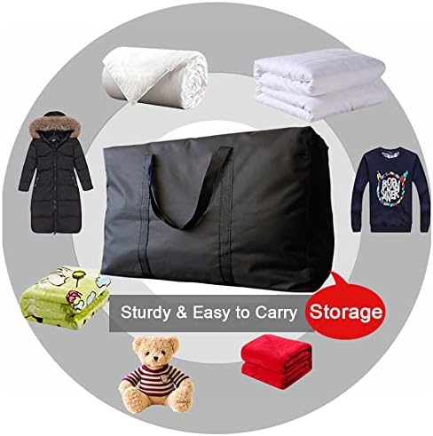 Extra Large Moving Bags with Strong Zippers & Carrying Handles, Storage Bags Storage Totes for Clothes, Moving Supplies, Space Saving, Oversized Storage Bag Organizer for Moving, Traveling (4 Pack) - Image 6