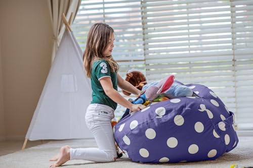 WEKAPO Stuffed Animal Storage Bean Bag Chair Cover for Kids - Image 7