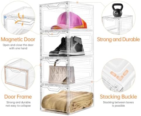 10 Pack Clear Storage Bins with Lids, 19 Qt Closet Organizers and Storage - Image 3