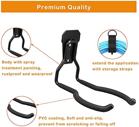 Garden Power Tool Hanger, Garage Wall Hooks, Weedeater Rack, String Trimmer Hanger, Utility Hooks for Garage Tool Organizers and Storage - Black-1 Pcs - Image 4