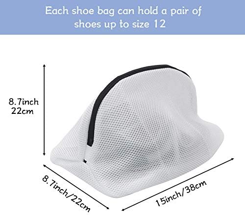 Tenn Well 3Pcs Mesh Laundry Bags For Shoes Sneakers Fits Size 12 - Image 3