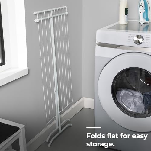 Honey-Can-Do Collapsible Clothes Drying Rack – Sturdy Metal X-Frame, Space-Saving Towel & Laundry Rack for Indoor/Outdoor Use, Foldable Design for Laundry Organization - Image 5