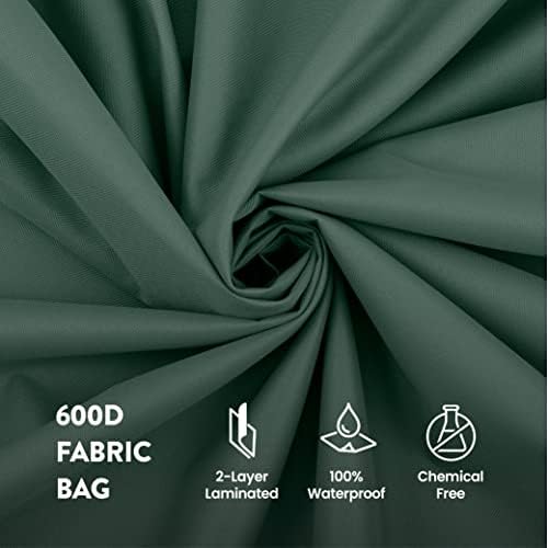 ZOBER Wide Christmas Tree Storage Bag - Maximum Accessibility - Fits 9 Ft Trees - 600D Oxford Fabric Christmas Tree Bag For Storage Box For Xmas - Strong, Durable Straps & Handles - Card Slot - Green - Image 5
