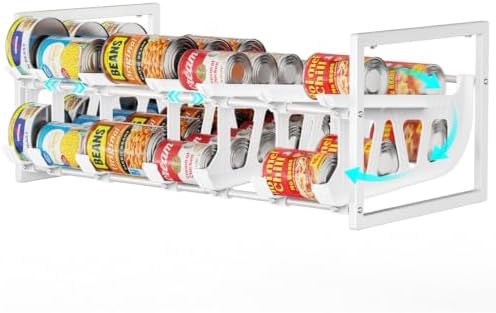 iSPECLE Can Organizer for Pantry - Auto-Rolling, Expands to Hold 60 Cans by iSPECLE