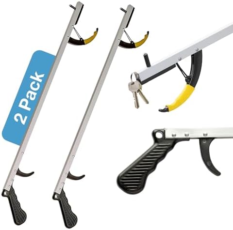 Sammons Preston Reacher Grabber Tool for Seniors, 26", 2-Pack, Silver by SammonsPreston
