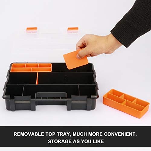 CASOMAN Hardware & Parts Organizers, 4 Piece Set Toolbox, Compartment Small Parts Organizer, Versatile and Durable Storage Tool Box - Image 5