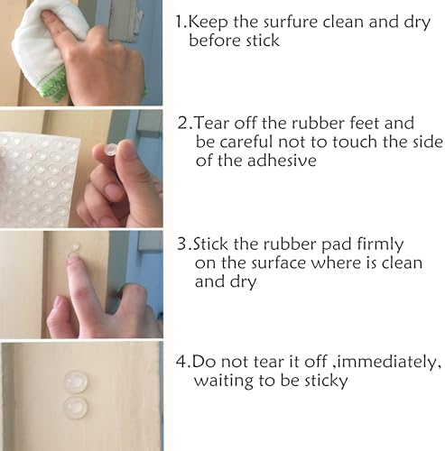 Clear Rubber Feet Adhesive Door Bumpers Pads Sound Dampening Cabinet Buffer Pads, 8.5 by 2.5 mm (800) - Image 6