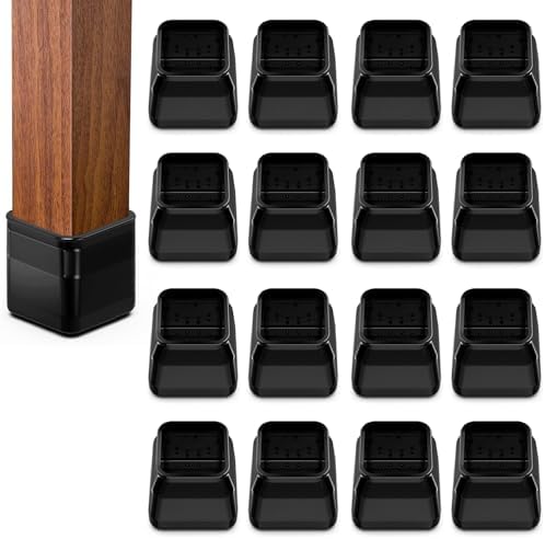 BAIPOK 16Pcs Square Chair Leg Floor Protectors for Hardwood Floors by BAIPOK