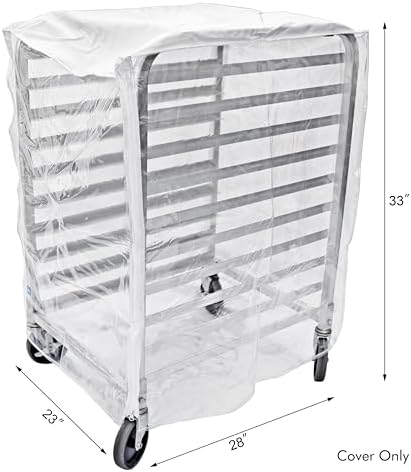 New Star Foodservice Commercial-Grade Clear Plastic Sheet Pan/Bun Pan Rack Cover, 10-Tier, 28" L x 23" W x 33" H - Image 3