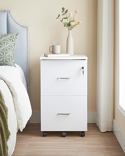 VASAGLE 2-Drawer File Cabinet, Small Rolling, Locking, Printer Stand - Image 4