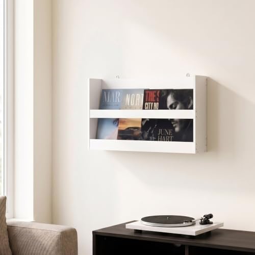 Furinno Hermite Rectangular Floating Shelves for Wall, Plain White - Image 2