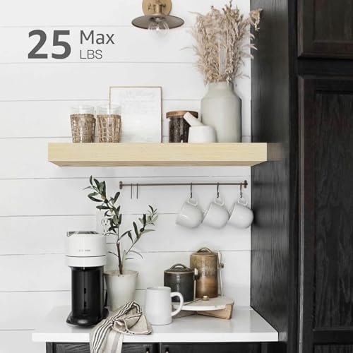 QEEIG Bathroom Floating Shelves for Wall (Natural, Set of 2, 15.7") - Image 4