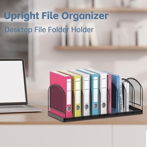 SUPEASY 9-Section File Organizer for Desk, Metal File Folder Holder, Black - Image 5