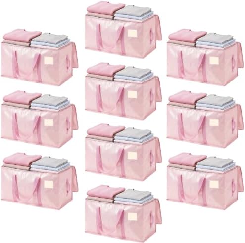 Moving Bags Heavy Duty Extra Large 10-Pack, 110 LBS Load Storage Bag, Pink by Unknown