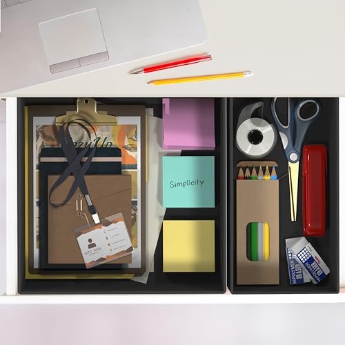 Simple Houseware Foldable Drawer Organizer Stocking Bin, Set of 12, Black - Image 6