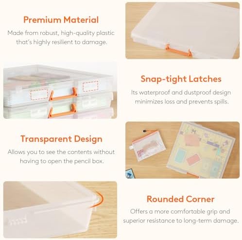 Lifewit Board Game Storage Containers with Handle, 12.2''x10.6'', 8 Pcs - Image 5