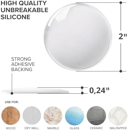 X-Protector Door Stoppers for Wall - 6 PCS, 2" - Self-Stick Door Knob - Image 2