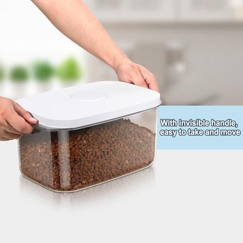 LEAWALK 6 Lbs Airtight Dog Cat Pet Food Storage Container PopTop White - Image 5