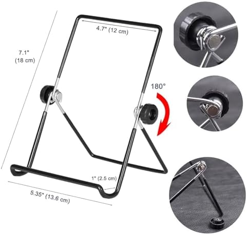 VOVIGGOL Adjustable Tablet Stand Holder, Non-Slip Foldable Holder Cradle Fit for 9-12.9" Tablets, iPad, Samsung and Kindle Fire, Display Stands Picture Frame Stand for Photos (Large Black) - Image 5