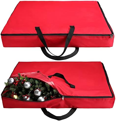 Oudain Pop up Christmas Tree Storage Bag Large, 30 x 30 x 4.3 Inch, Red by Oudain