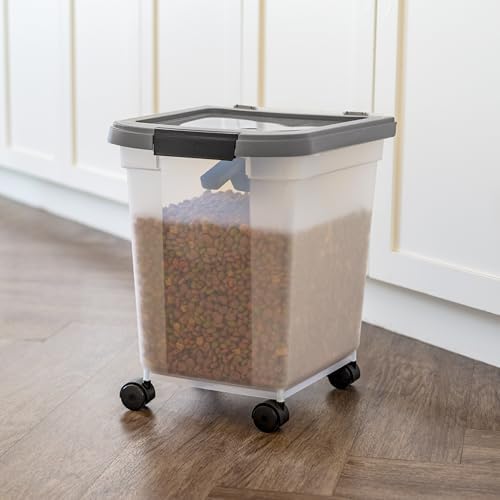 IRIS USA Dog Food Storage Container, Up to 25 lbs, Dark Gray, Made in USA - Image 5