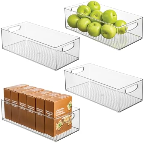 iDesign Stackable Storage Bin, Set of 4, Clear by iDesign