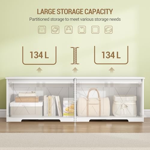 Hzuaneri 59 inches Modern Farmhouse Storage Chest and Bench | 70 Gal - Image 5