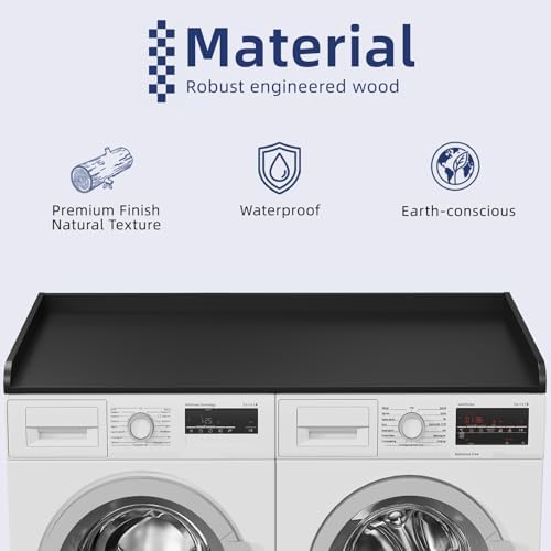 54" Width Washer Dryer Countertop for Depth Laundry Room Organization - Image 3