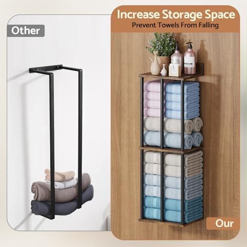 Towel Racks for Bathroom Wall Mounted, Upgraded Bathroom Towel Holder - Image 5