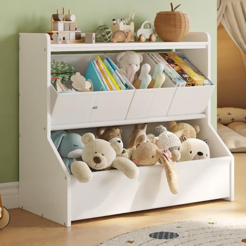 FOUCSSOMEI Kids Toy Storage Organizer for Easy Toy Cleanup and Organization by FOUCSSOMEI