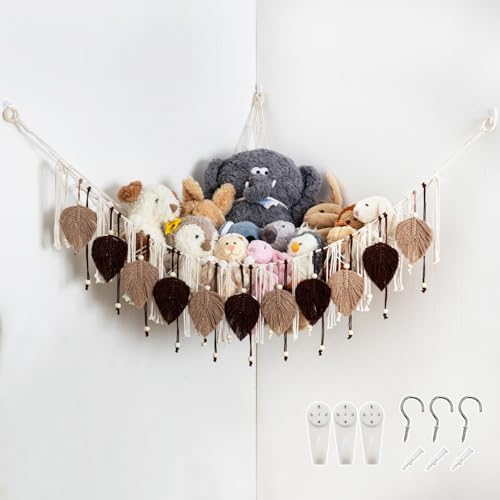 Pretty Jolly Stuffed Animal Hammock with Leaf Beads and Tassels by PrettyJolly
