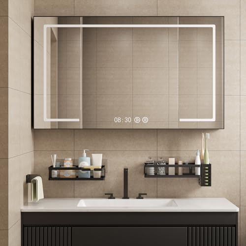 PUSDON 5-in-1 Wide Wall Mount Wrapped Mesh Kitchen Organizer & Shower Caddy Kit, with Paper Towel Holder, Utensil Holder, Soap Dish, Heavy Duty 50LBS - Matte Black, Netting - Image 5