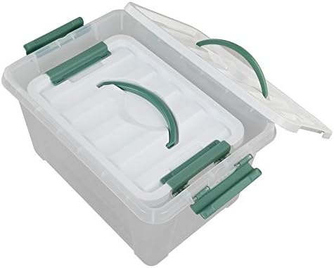 Jekiyo Clear Latching Box, Plastic Storage Bin, 2 Packs(6 Quart&14 Quart) - Image 6