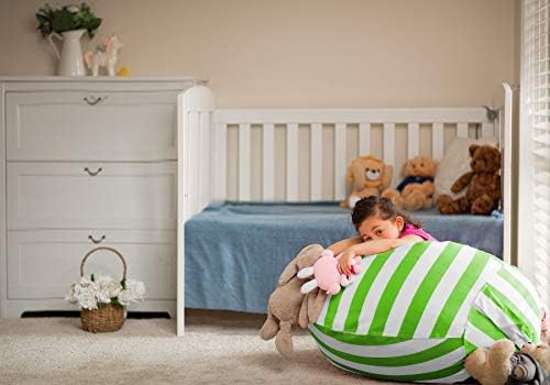WEKAPO Stuffed Animal Storage Bean Bag Chair Cover for Kids - Image 6